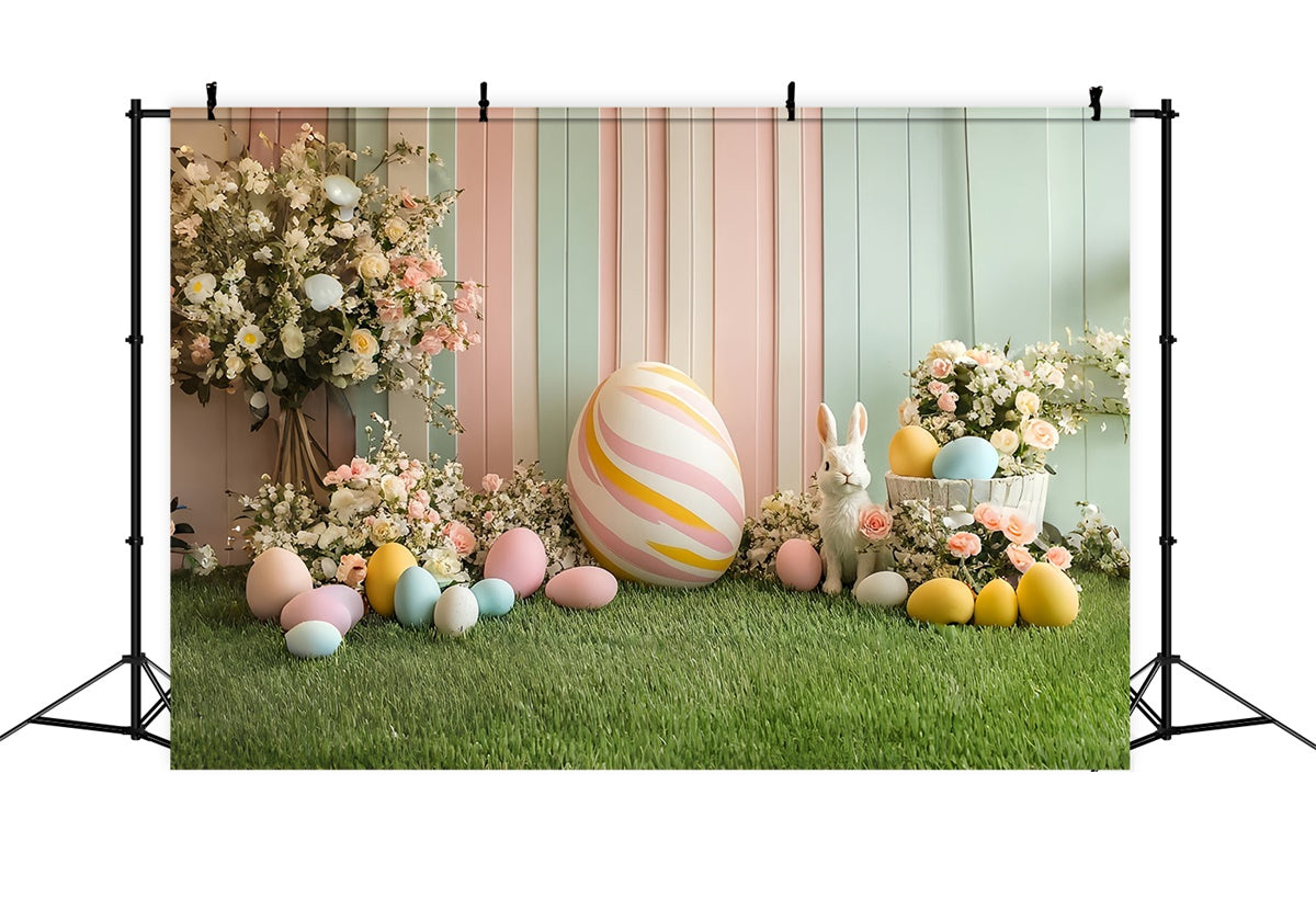 Toile de Fond Studio Photo Pâques Célébration Œufs Lapin Pastel CSH2-71