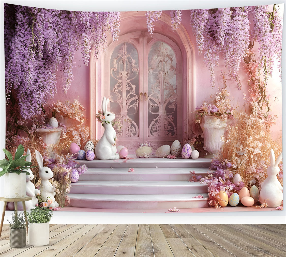 Toile de Fond Studio Photo Pâques Arc Lapin Enchanté CSH2-81