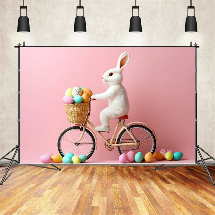 Toile de Fond Photo Pâques Vélo Lapin Adorable CSH2-87