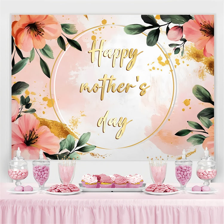 Toile de fond Fête des Mères Personnalisable Éclosion Florale Aquarelle CSH3-111