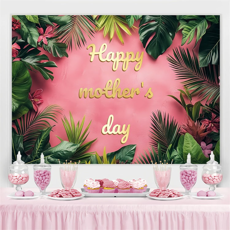 Toile de fond Fête des Mères Personnalisable Fleurs Tropicales Roses CSH3-114