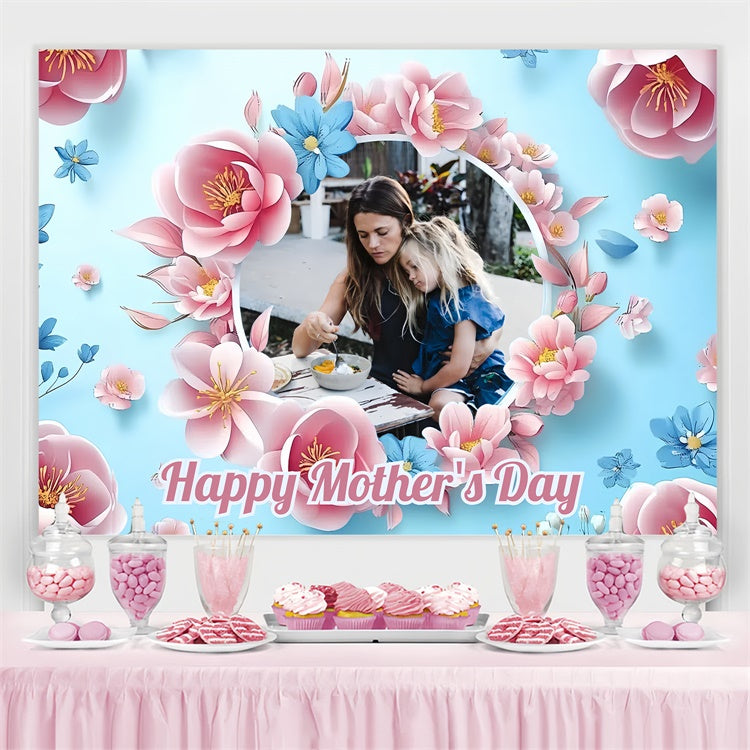 Toile de fond Fête des Mères Personnalisable Couronne Florale Romantique CSH3-122