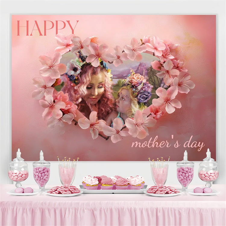 Toile de fond Fête des Mères Personnalisable Pays des Merveilles Floral Fantaisie CSH3-147