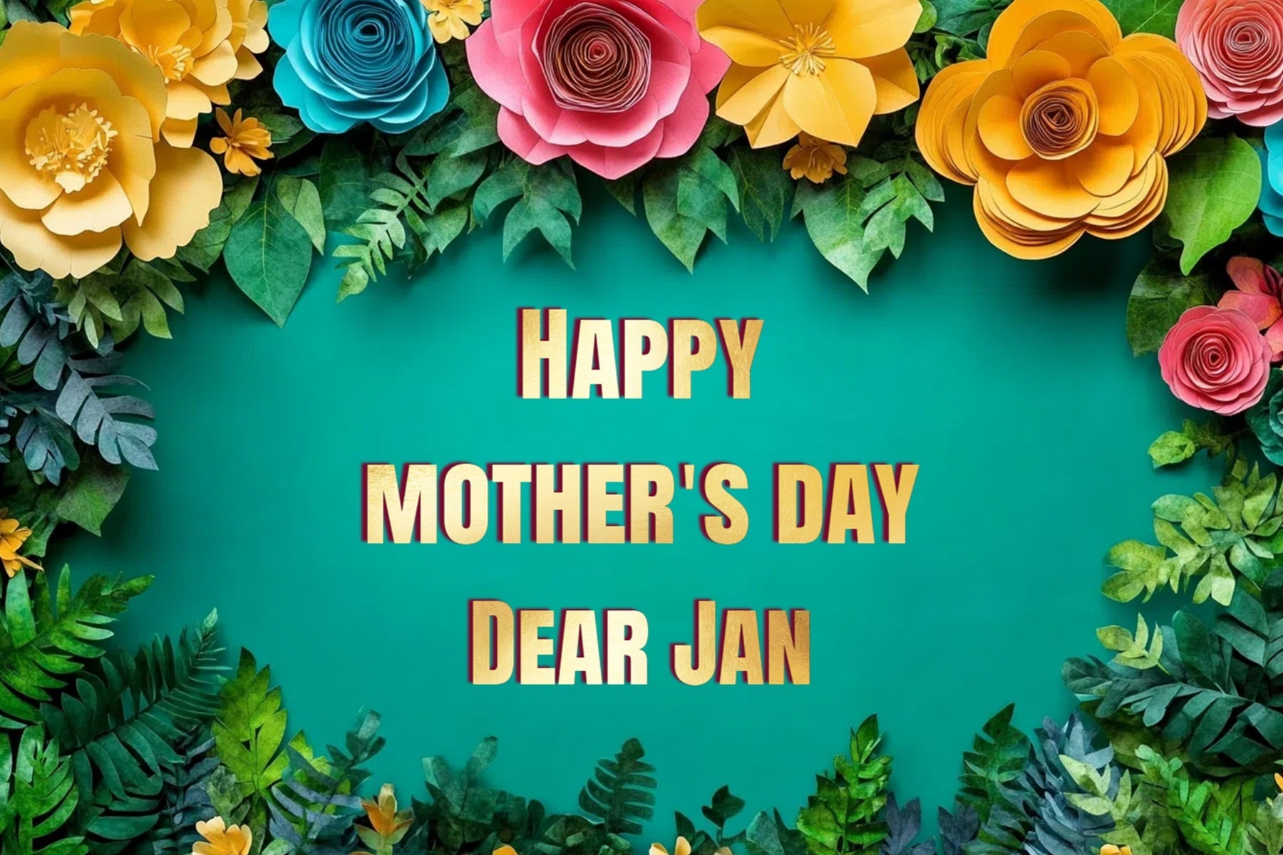 Toile de fond Fête des Mères Personnalisable Fleur Tropicale CSH3-168