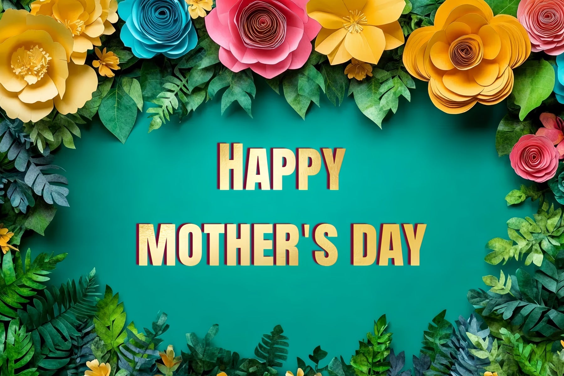 Toile de fond Fête des Mères Personnalisable Fleur Tropicale CSH3-168