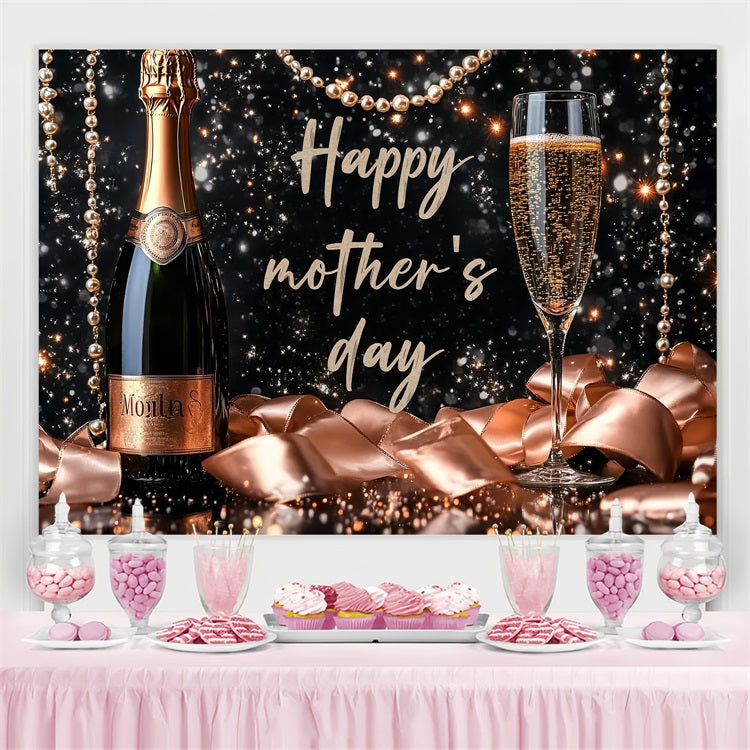 Toile de fond Fête des Mères Personnalisable Fête Pétillante au Champagne CSH3-175