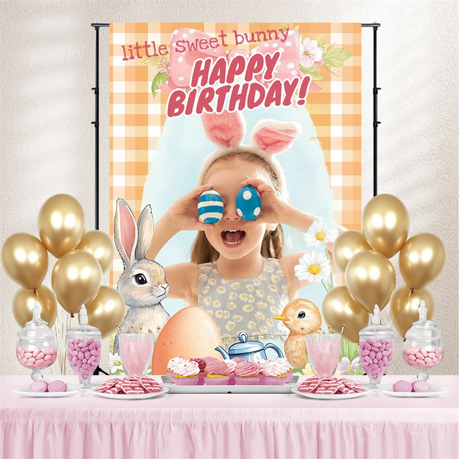 Toile de fond Pâques Idées Anniversaire Lapin Célébration Personnalisée CSH3-219