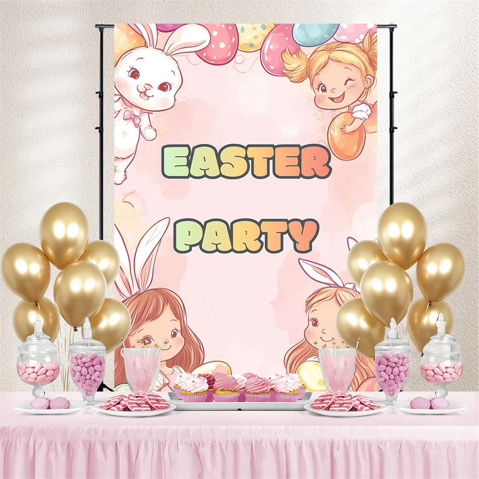 Toile de fond Pâques Idées Lapin Dessin Animé Célébration Personnalisée CSH3-226