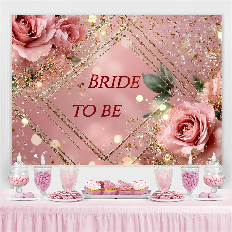 Toile de fond Fête Nuptiale Personnalisable Rose Scintillante CSH3-272