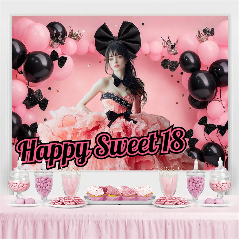 Toile de fond Anniversaire Personnalisé Couronne Ballon CSH4-10