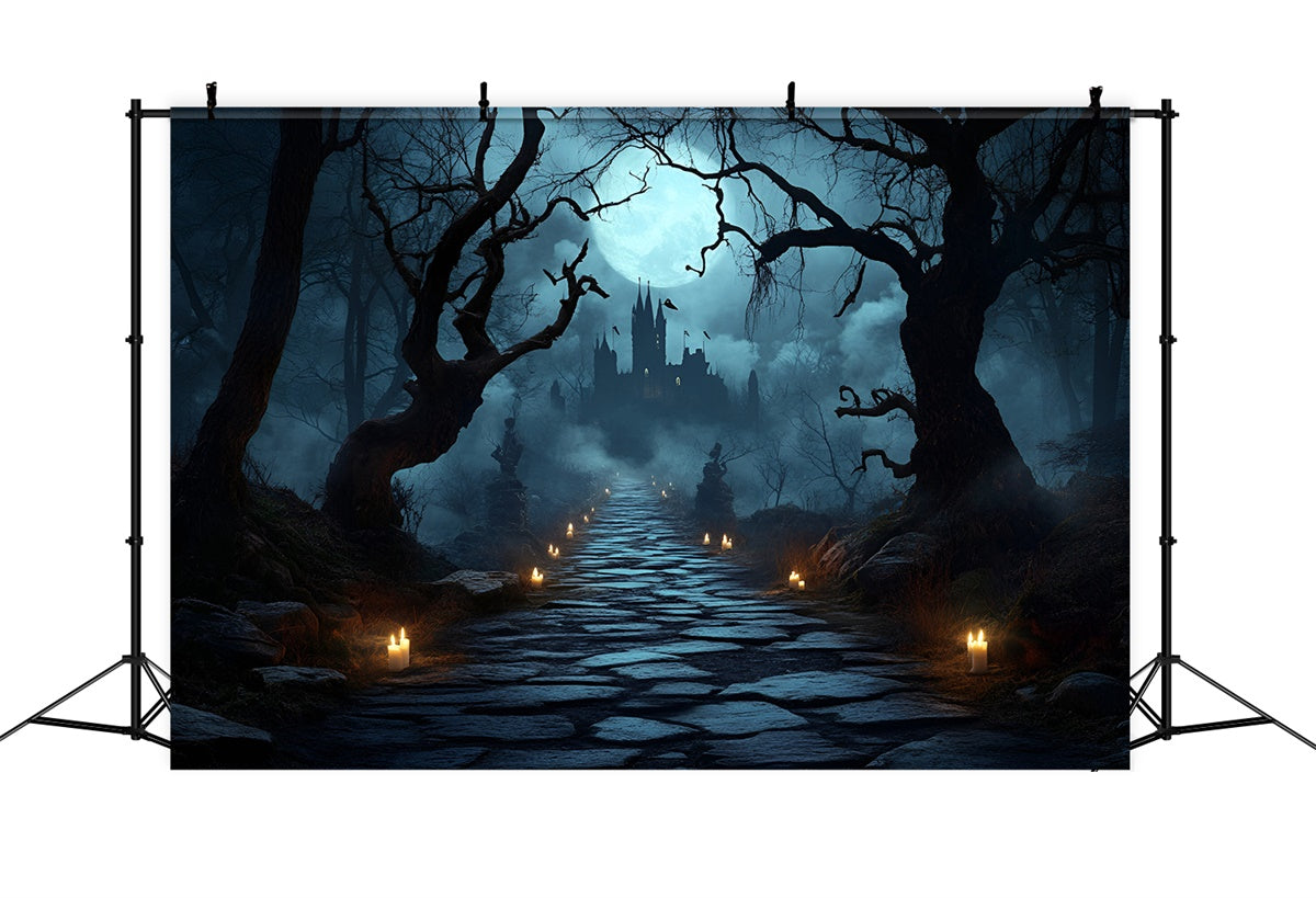 Toile de fond Halloween Photo Promenade Horreur en Forêt CSH4-100