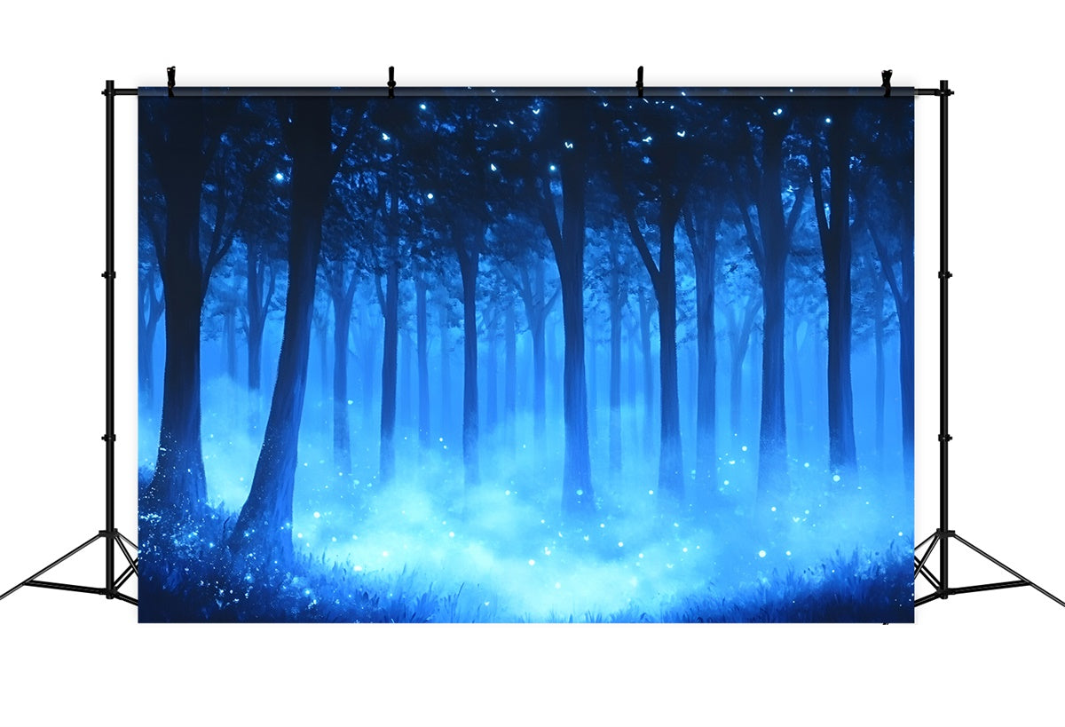Toile de fond Photographie Forêt Brume Bleue CSH4-101