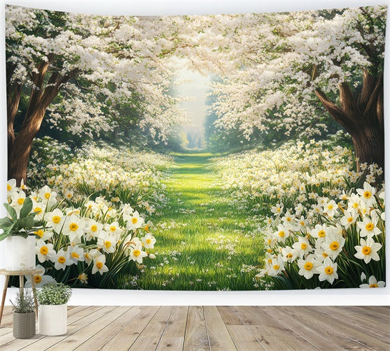 Toile de fond Forêt Photo Chemin Floral de Rêve CSH4-113