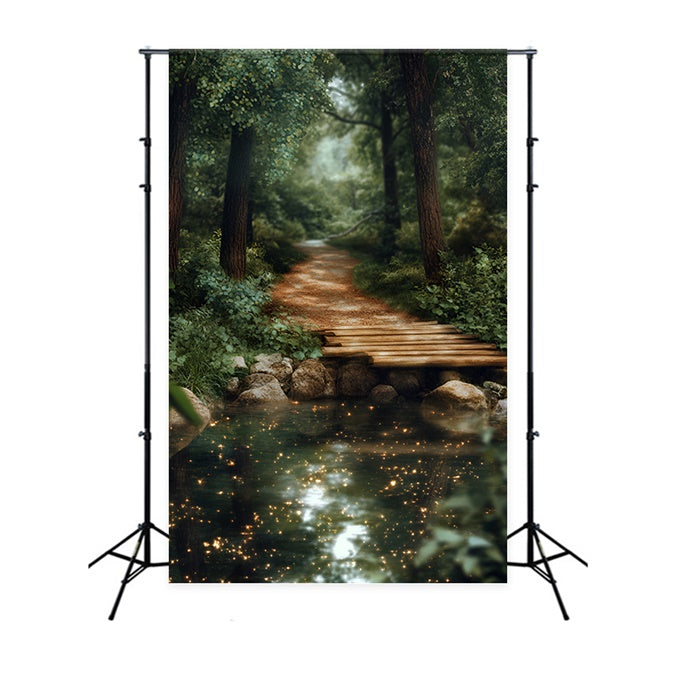 Toile de fond Forêt Photo Étang Enchanté du Bois CSH4-114