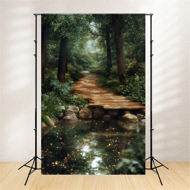 Toile de fond Forêt Photo Étang Enchanté du Bois CSH4-114