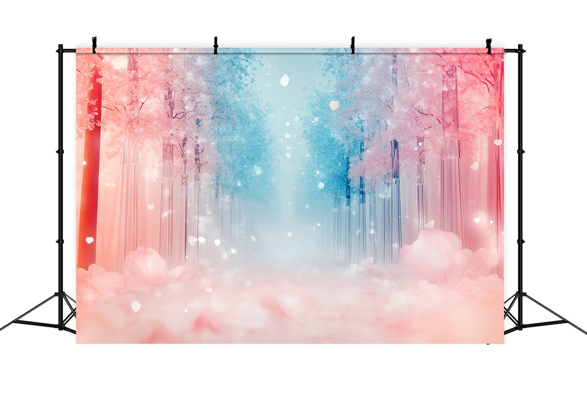 Toile de fond Forêt Fantaisie Chemin de Rêve Pétales Tombants CSH4-118