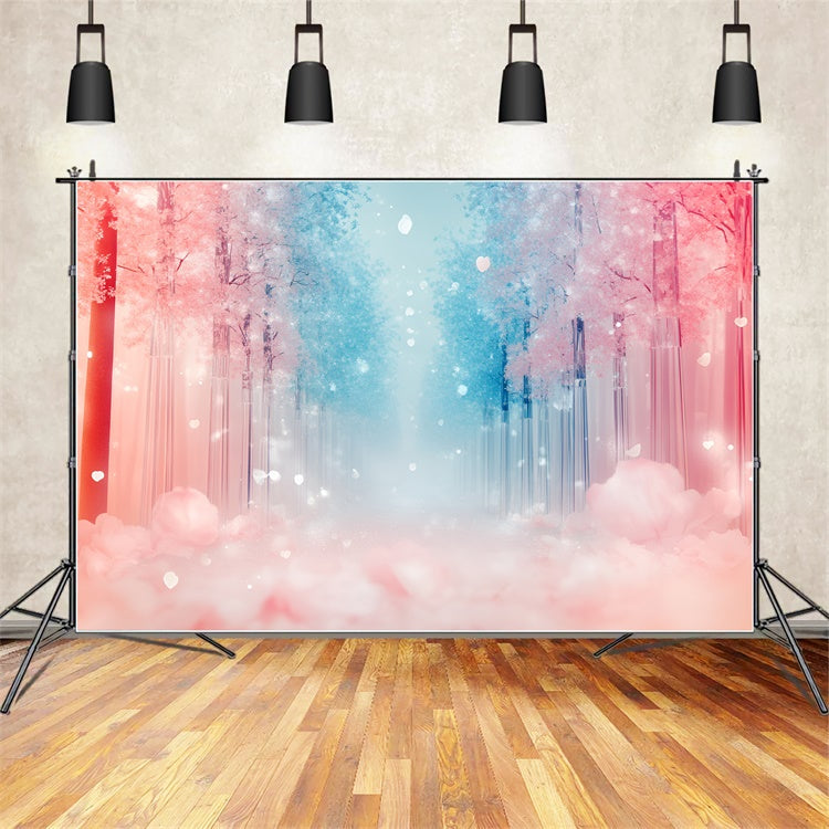 Toile de fond Forêt Fantaisie Chemin de Rêve Pétales Tombants CSH4-118