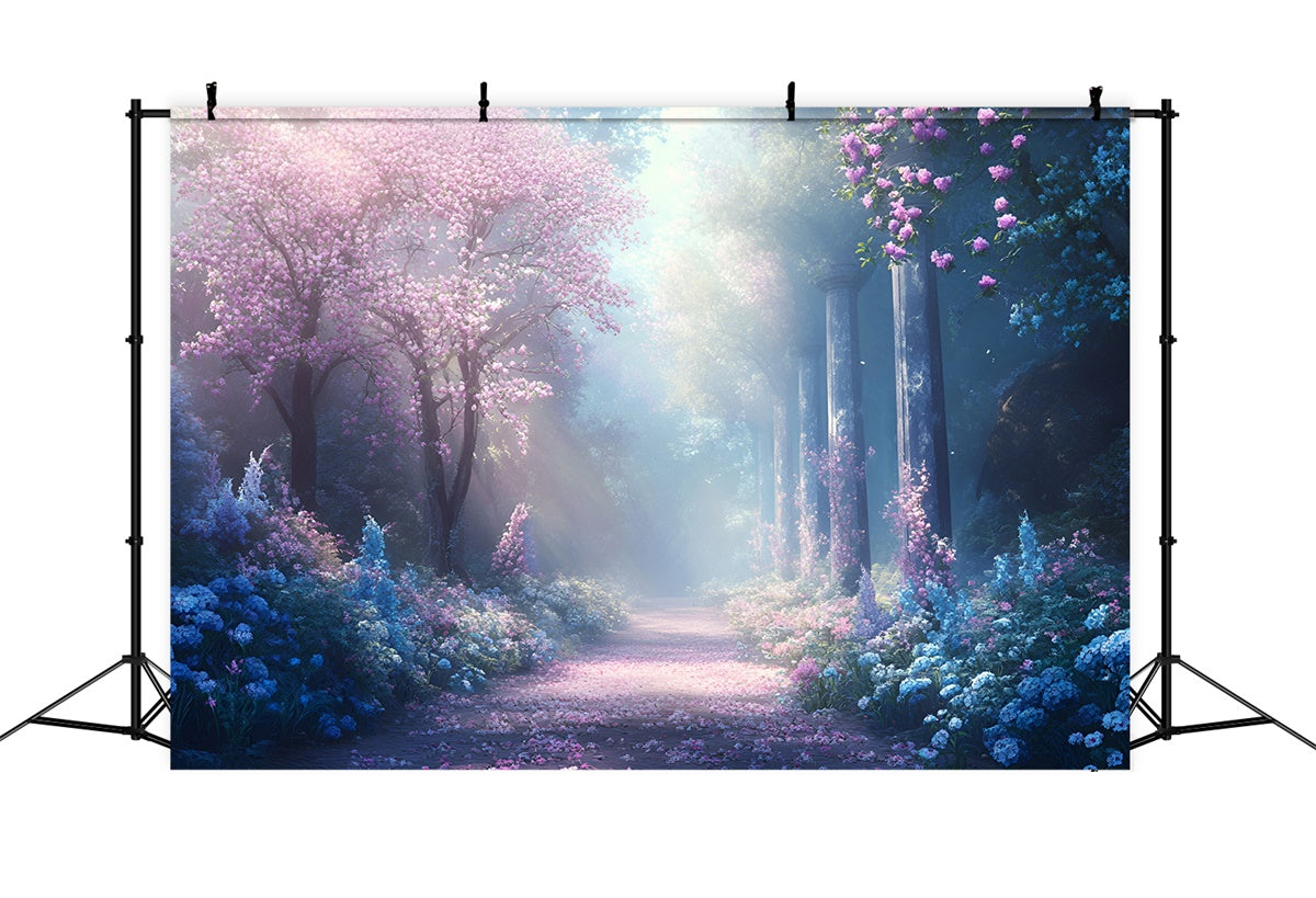 Toile de fond Forêt Sentier Romantique Floral Élégant CSH4-119