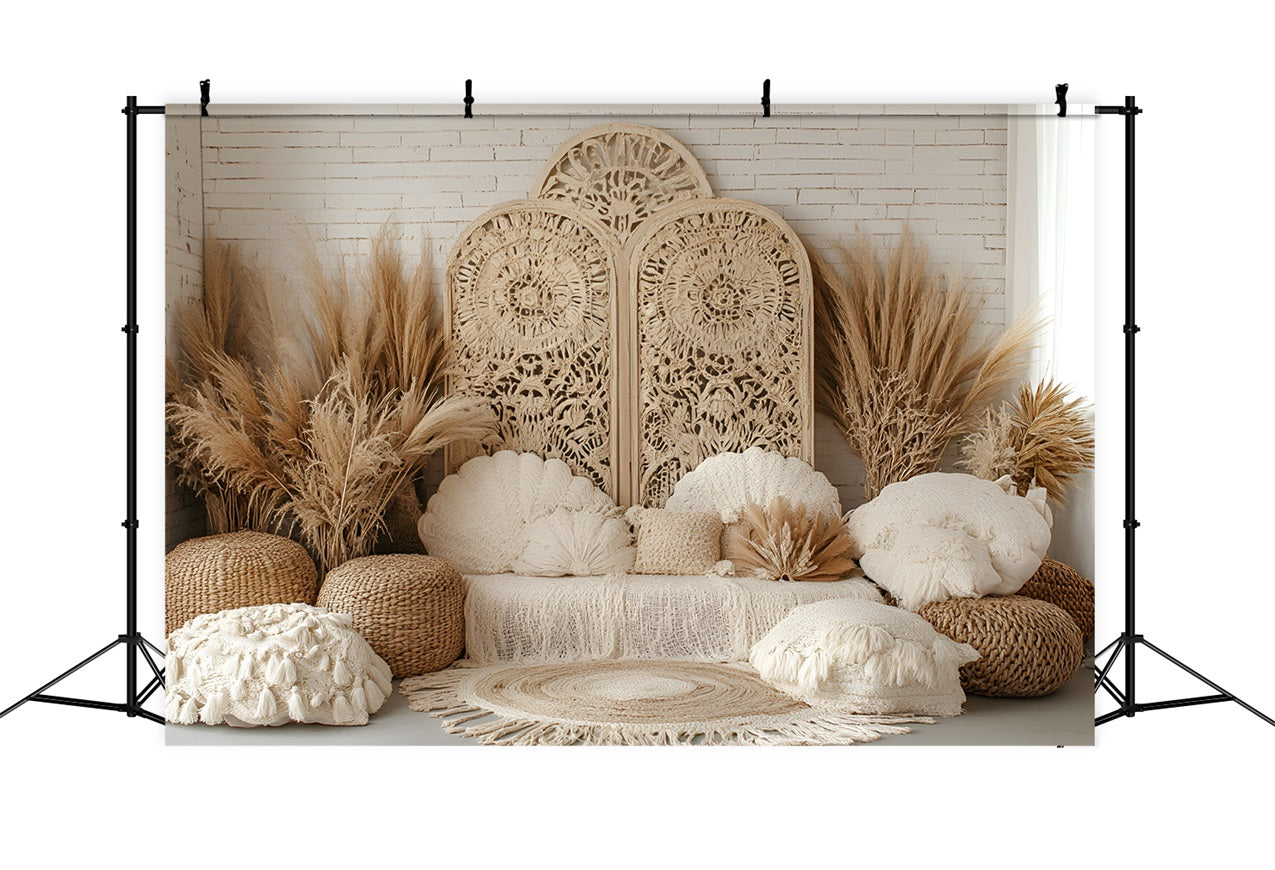 Toile de fond Photo Bohème Macramé Pampa Décor CSH4-130