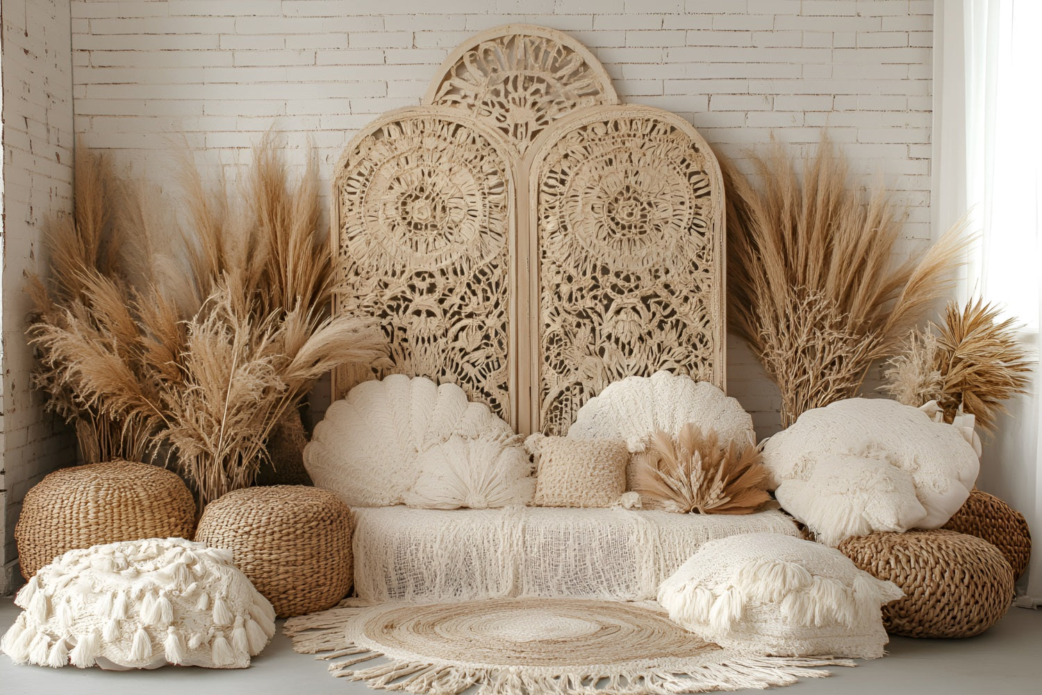 Toile de fond Photo Bohème Macramé Pampa Décor CSH4-130