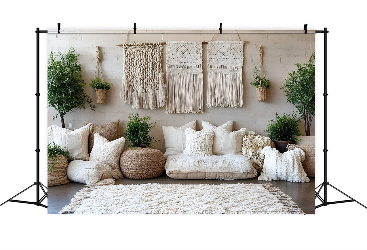 Toile de fond Photo Bohème Suspension Murale Macramé CSH4-131