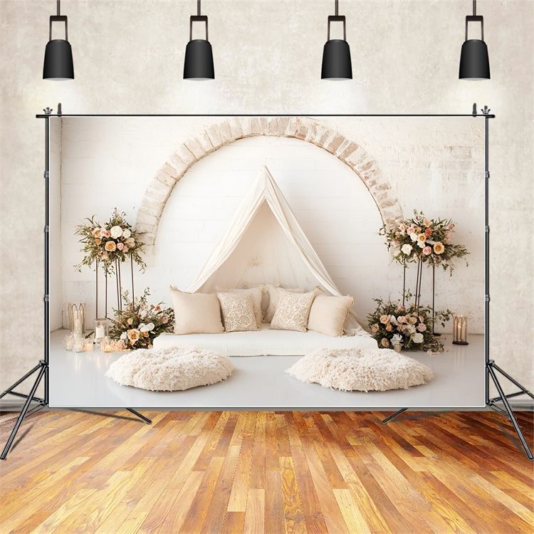 Toile de fond Bohème Arche Florale Tente Arche CSH4-134