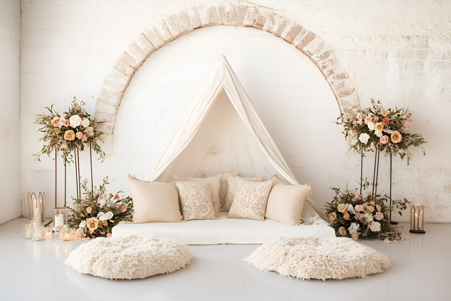 Toile de fond Bohème Arche Florale Tente Arche CSH4-134