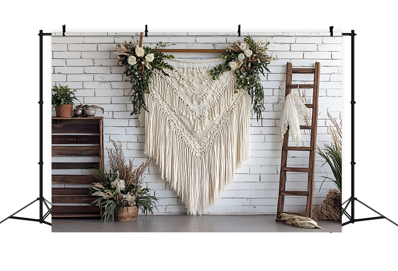 Toile de fond Photo Bohème Tapisserie Fleur Bois CSH4-138