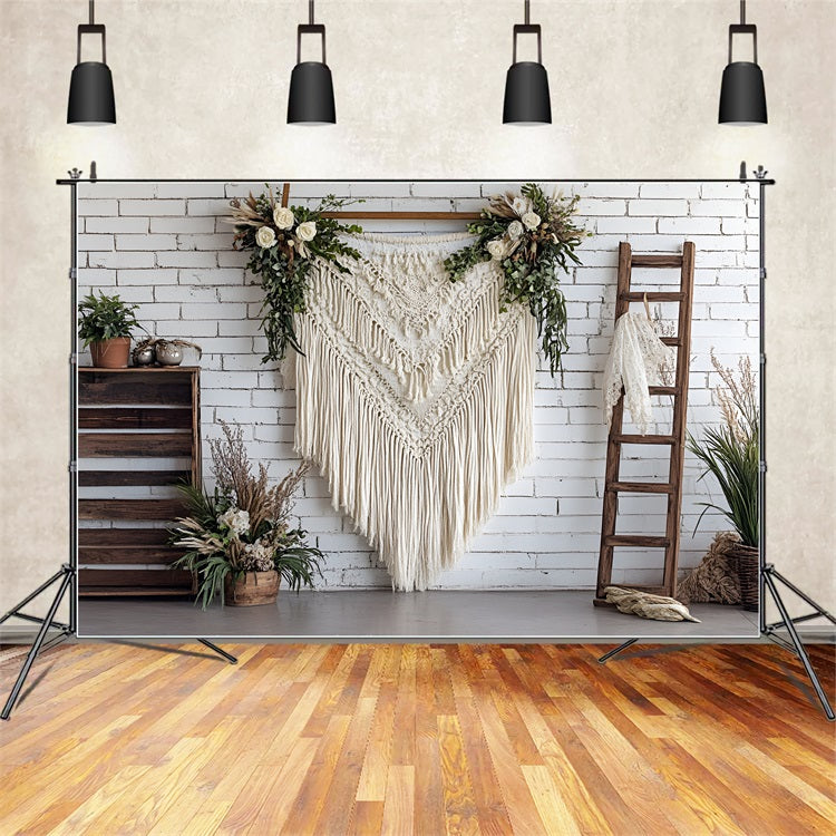 Toile de fond Photo Bohème Tapisserie Fleur Bois CSH4-138
