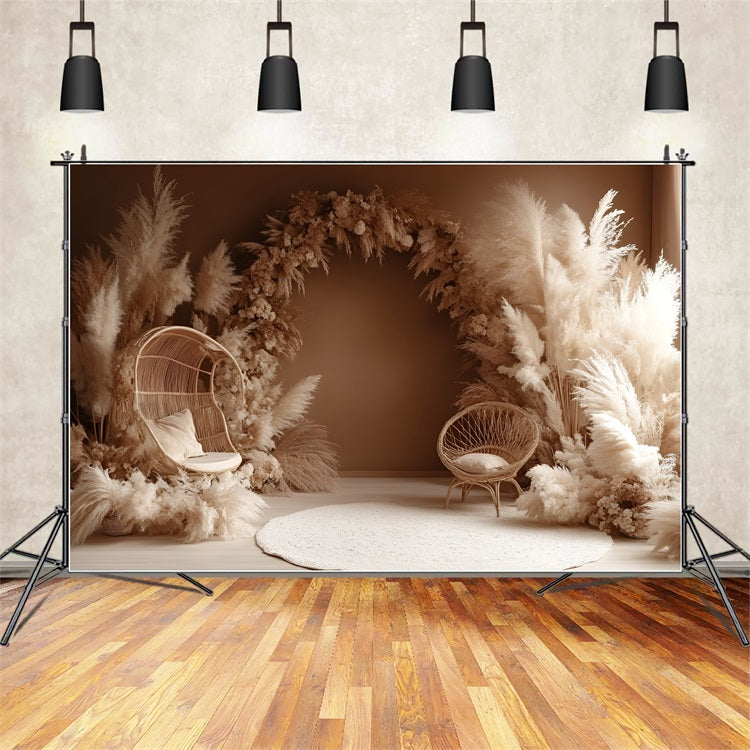 Toile de fond Bohème Arche Pampa Chaise CSH4-146