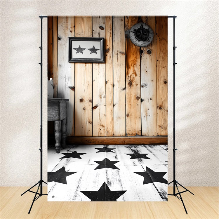 Toile de fond Portrait Pièce en Bois Douillet Étoiles CSH4-175
