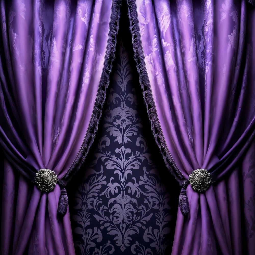 Toile de fond Portrait Rideau Velours Violet Royal CSH4-176