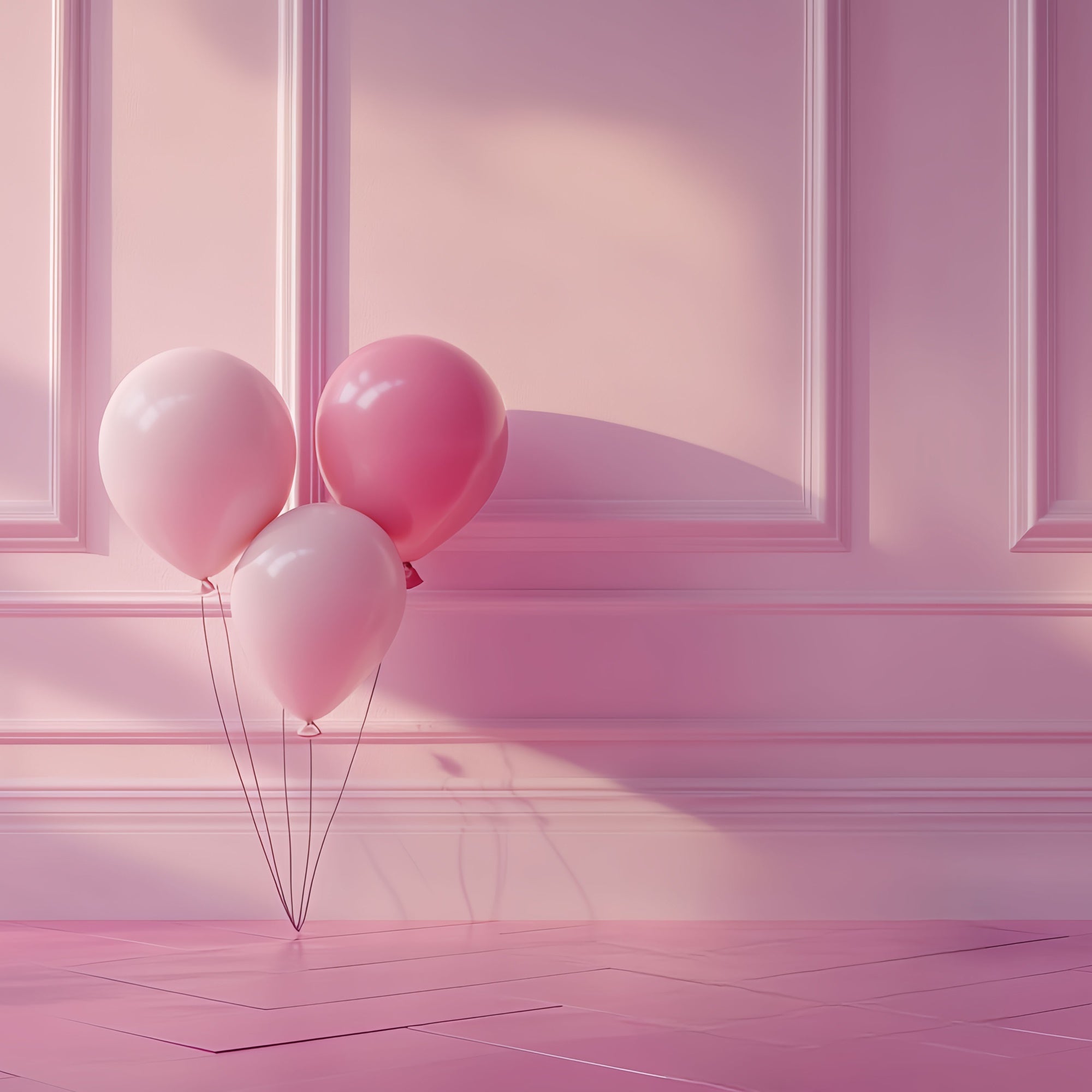 Toile de fond Portrait Mur Rose Élégant Ballons CSH4-178