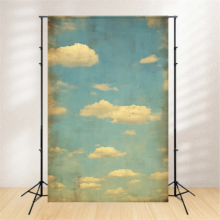 Toile de fond Portrait Ancien Ciel Nuage Scolaire CSH4-183