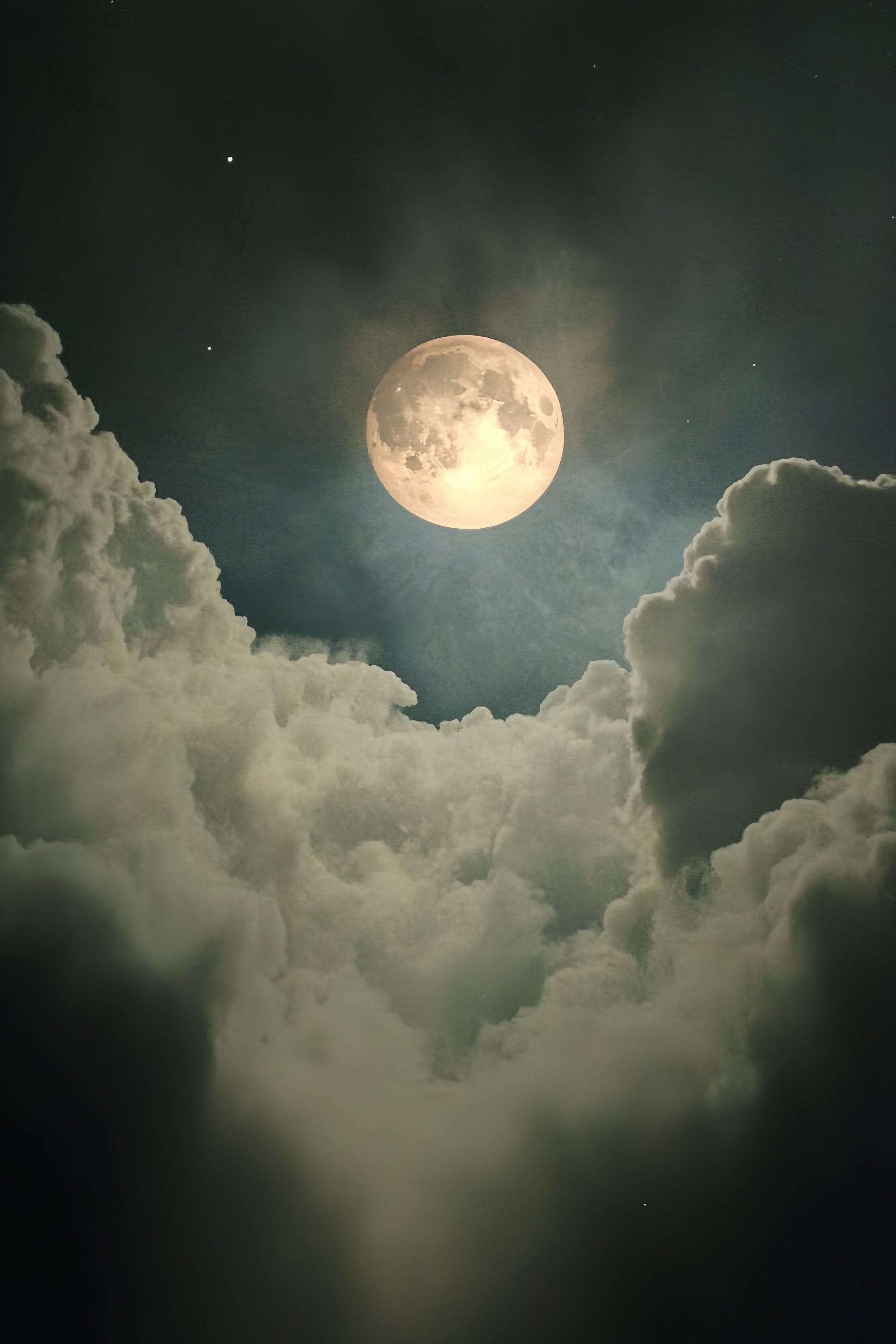 Toile de fond Portrait Nuages Lunaires Sombres CSH4-192