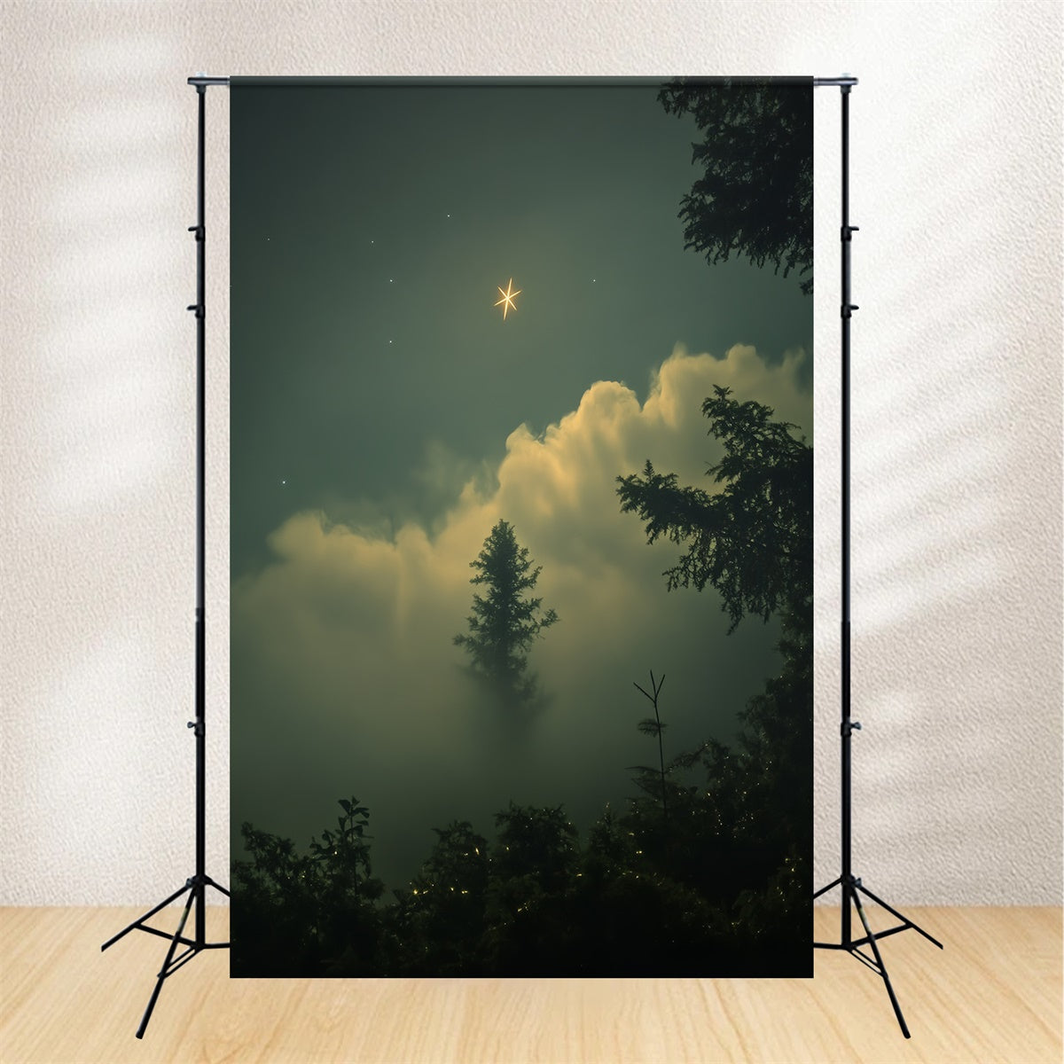 Toile de fond Portrait Forêt Étoiles Lumineuses Rêve CSH4-193
