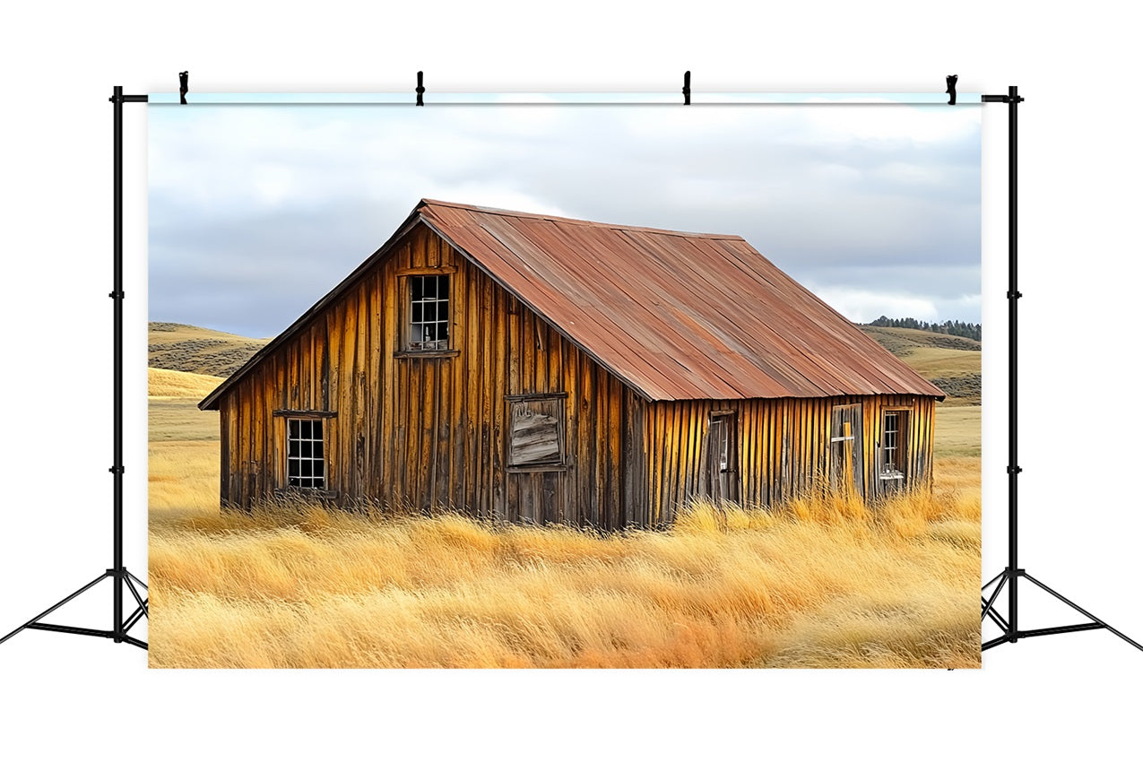 Toile de fond Grange Rustique Maison de Ferme Paysage CSH4-209