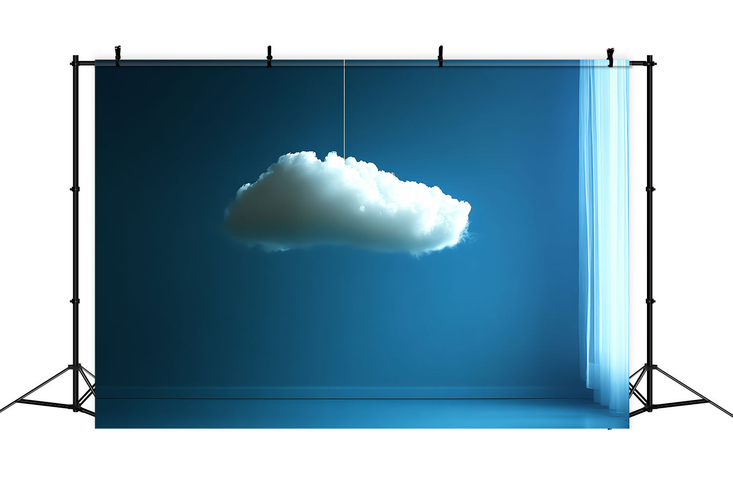 Toile de fond Nuages Flottants Chambre Bleue CSH4-235