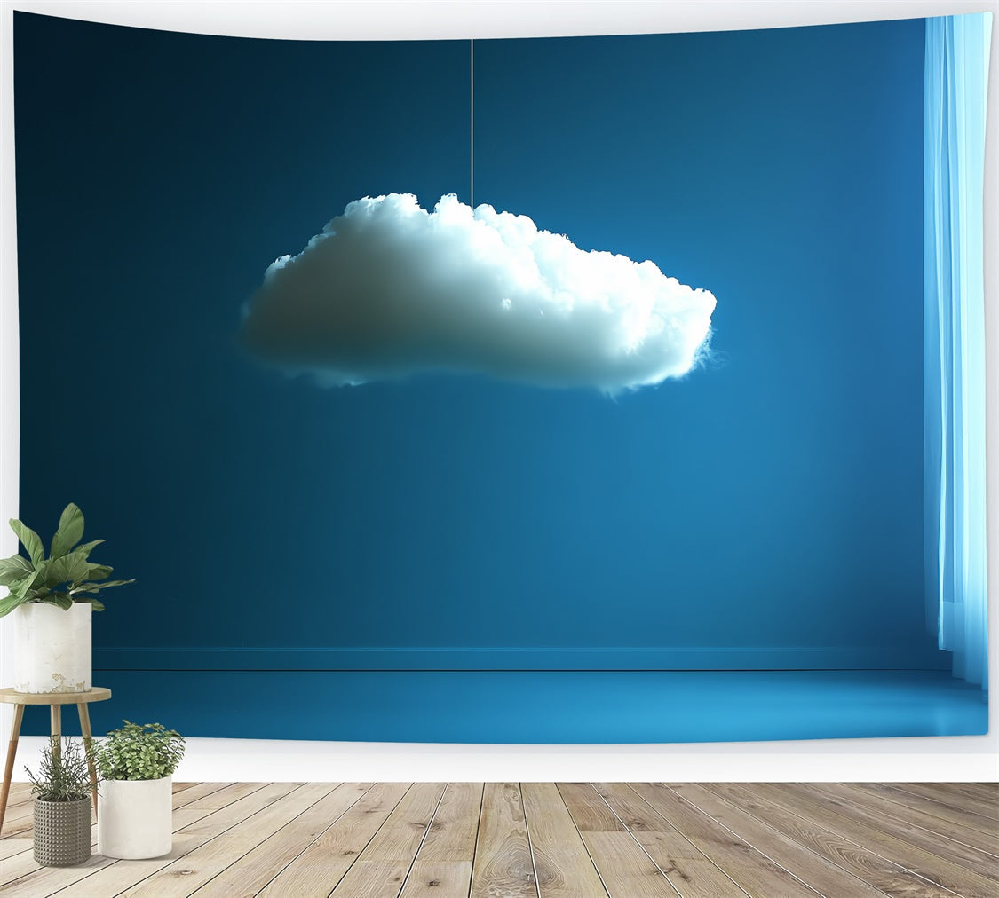 Toile de fond Nuages Flottants Chambre Bleue CSH4-235