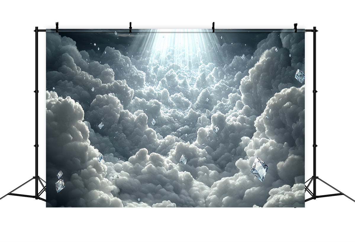 Toile de fond Nuages Mystiques Nuages et Diamants Flottants CSH4-236
