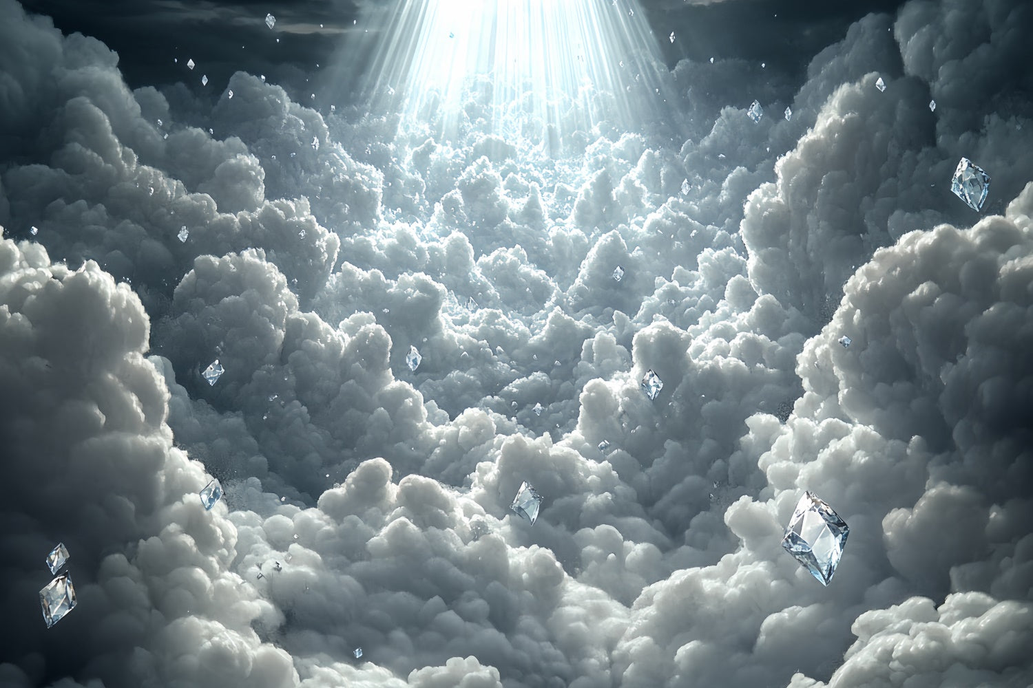 Toile de fond Nuages Mystiques Nuages et Diamants Flottants CSH4-236