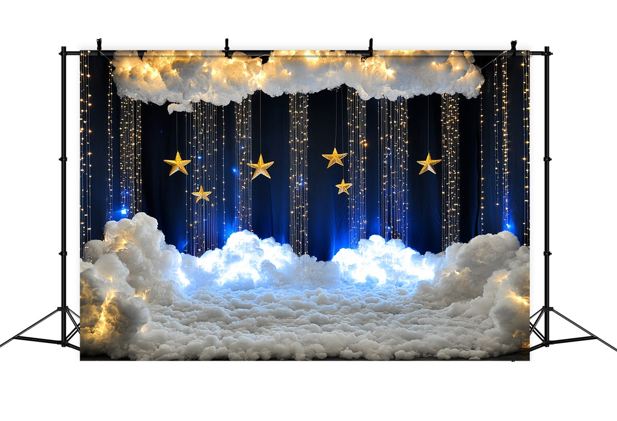 Toile de fond Nuages Étoiles Étincelantes Fantaisie Nuages CSH4-246