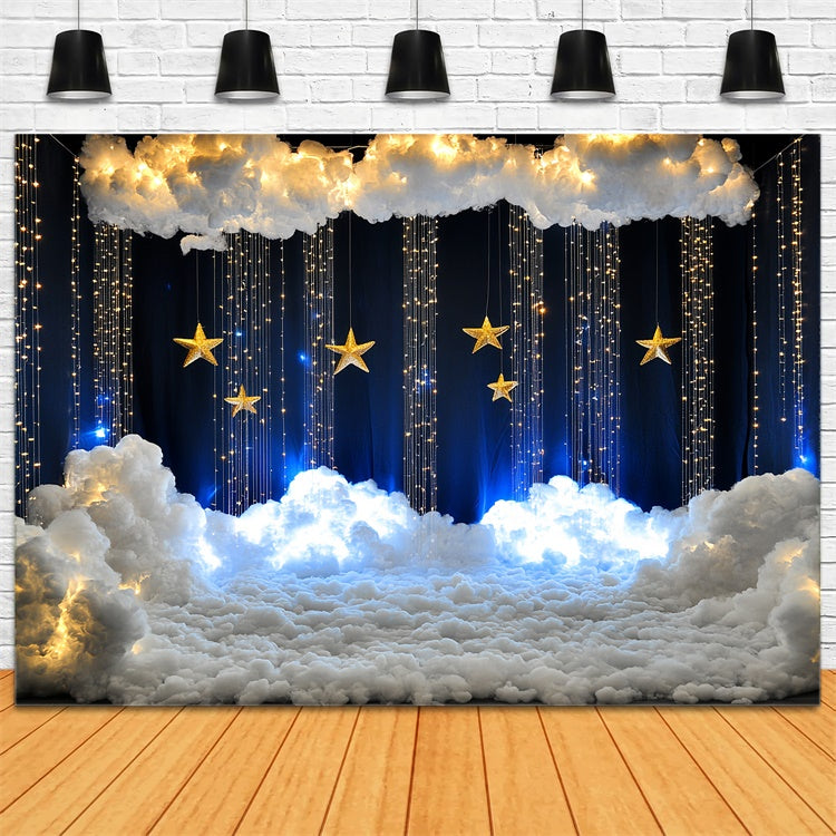 Toile de fond Nuages Étoiles Étincelantes Fantaisie Nuages CSH4-246
