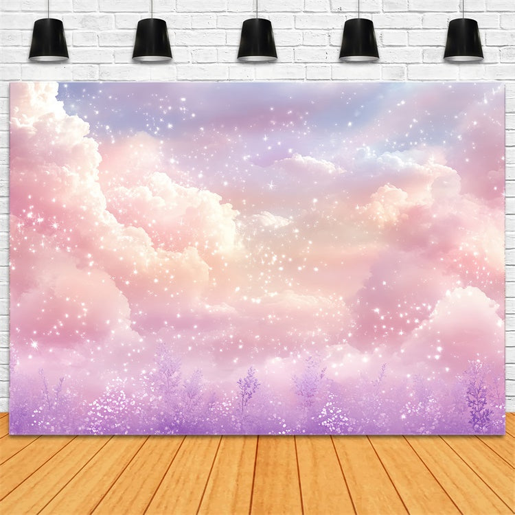 Toile de fond Nuages Ciel Lavande Nuages Brillants CSH4-261