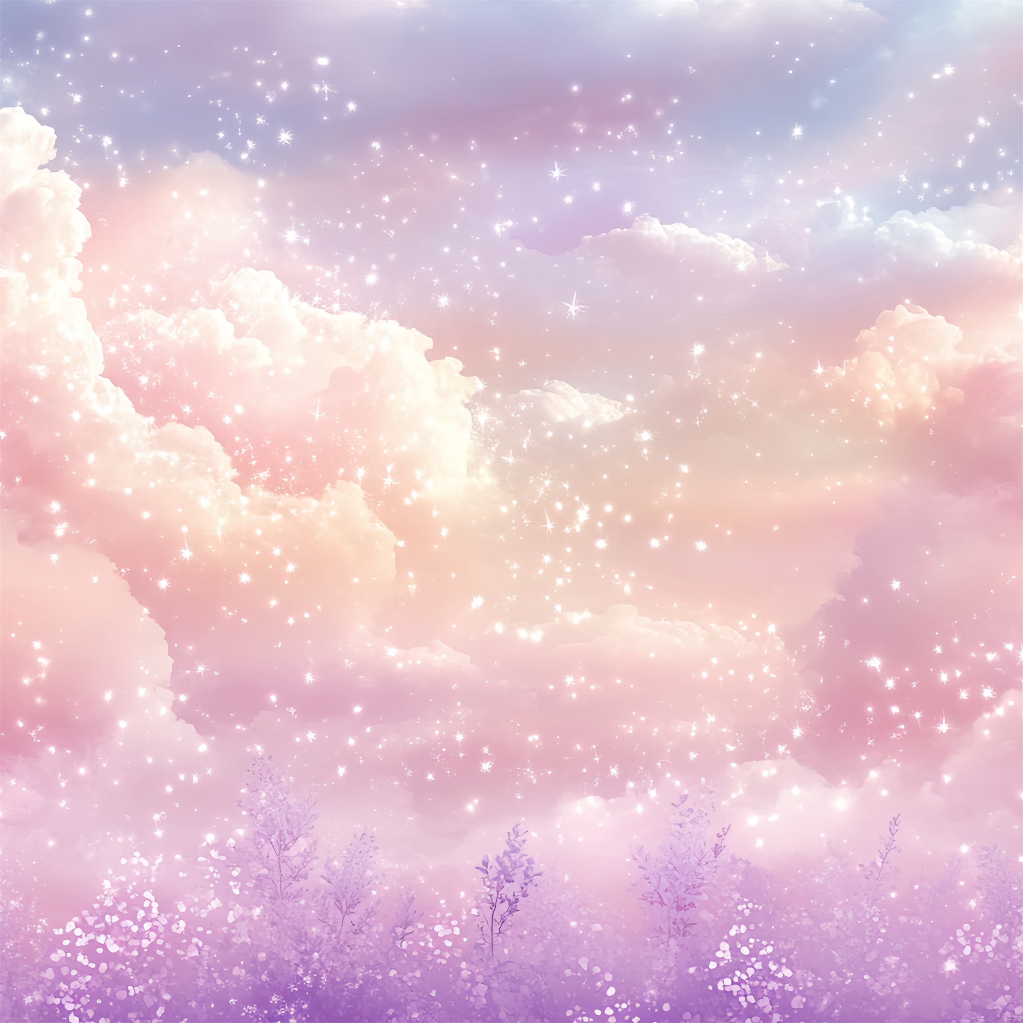 Toile de fond Nuages Ciel Lavande Nuages Brillants CSH4-261