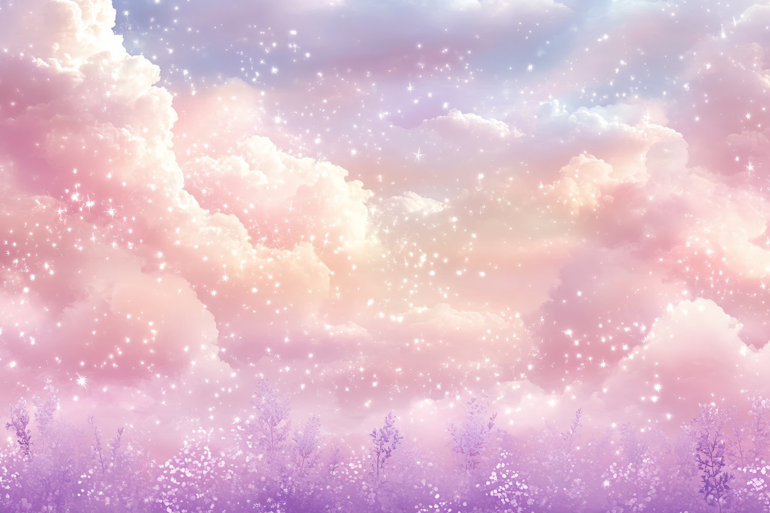 Toile de fond Nuages Ciel Lavande Nuages Brillants CSH4-261