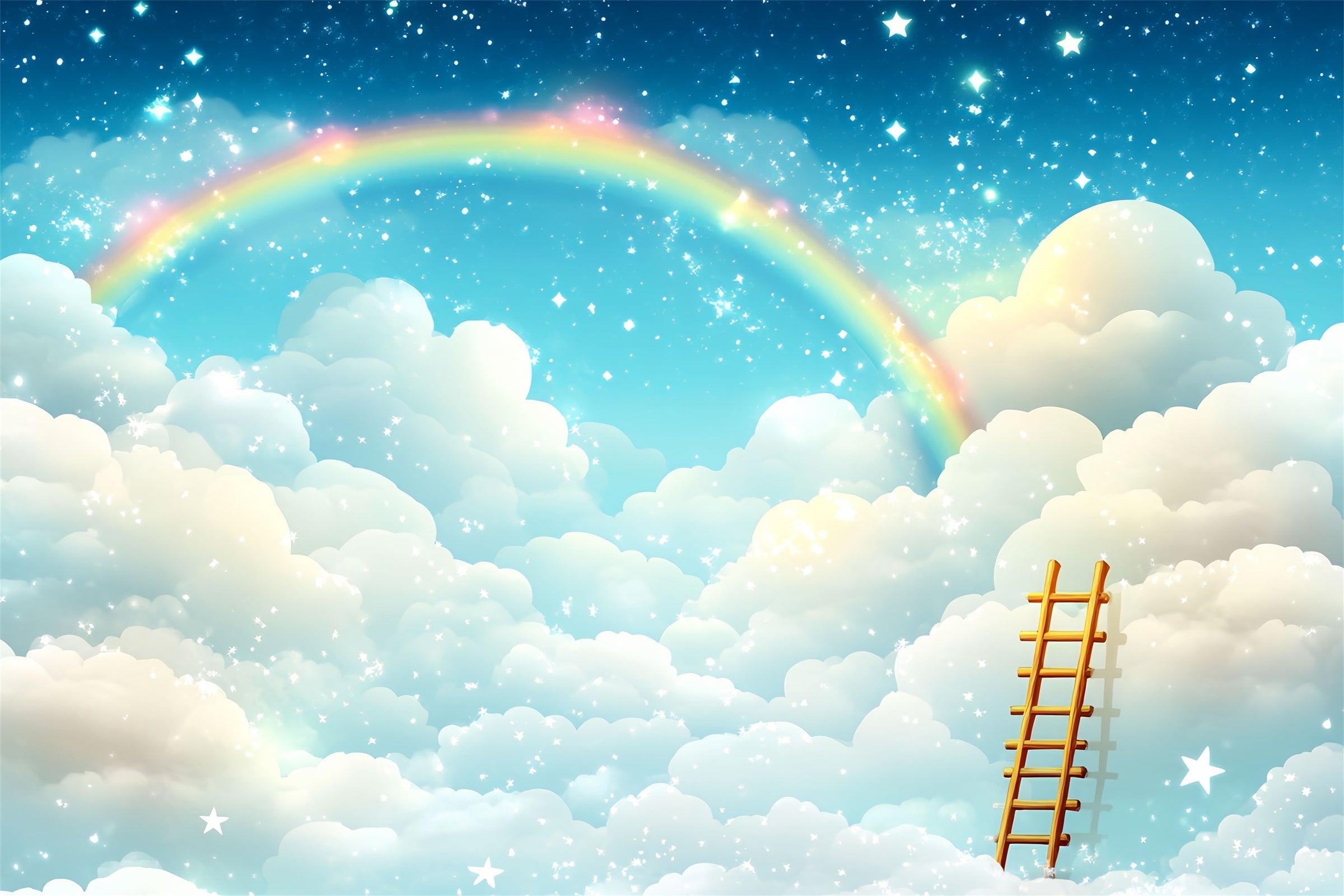 Toile de fond Arc-en-ciel et Nuages Ciel Arc-en-Ciel Fantaisie CSH4-264