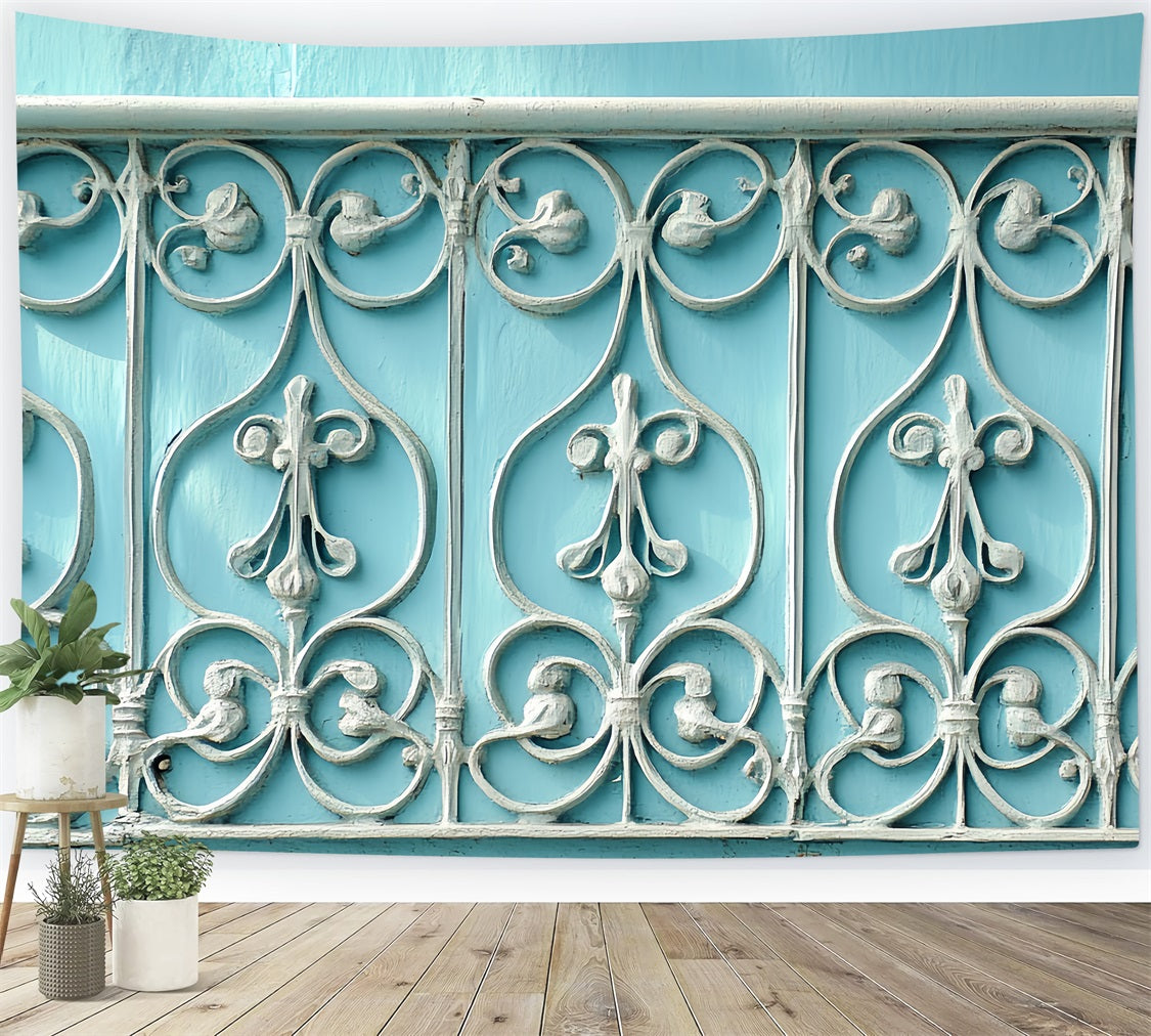 Toile de fond Vintage Mur Grille Métallique Clôture CSH4-278