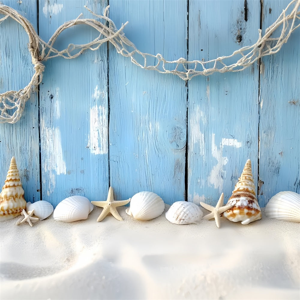 Toile de fond Vintage Bois Bleu Bord de Mer Photographie CSH4-295