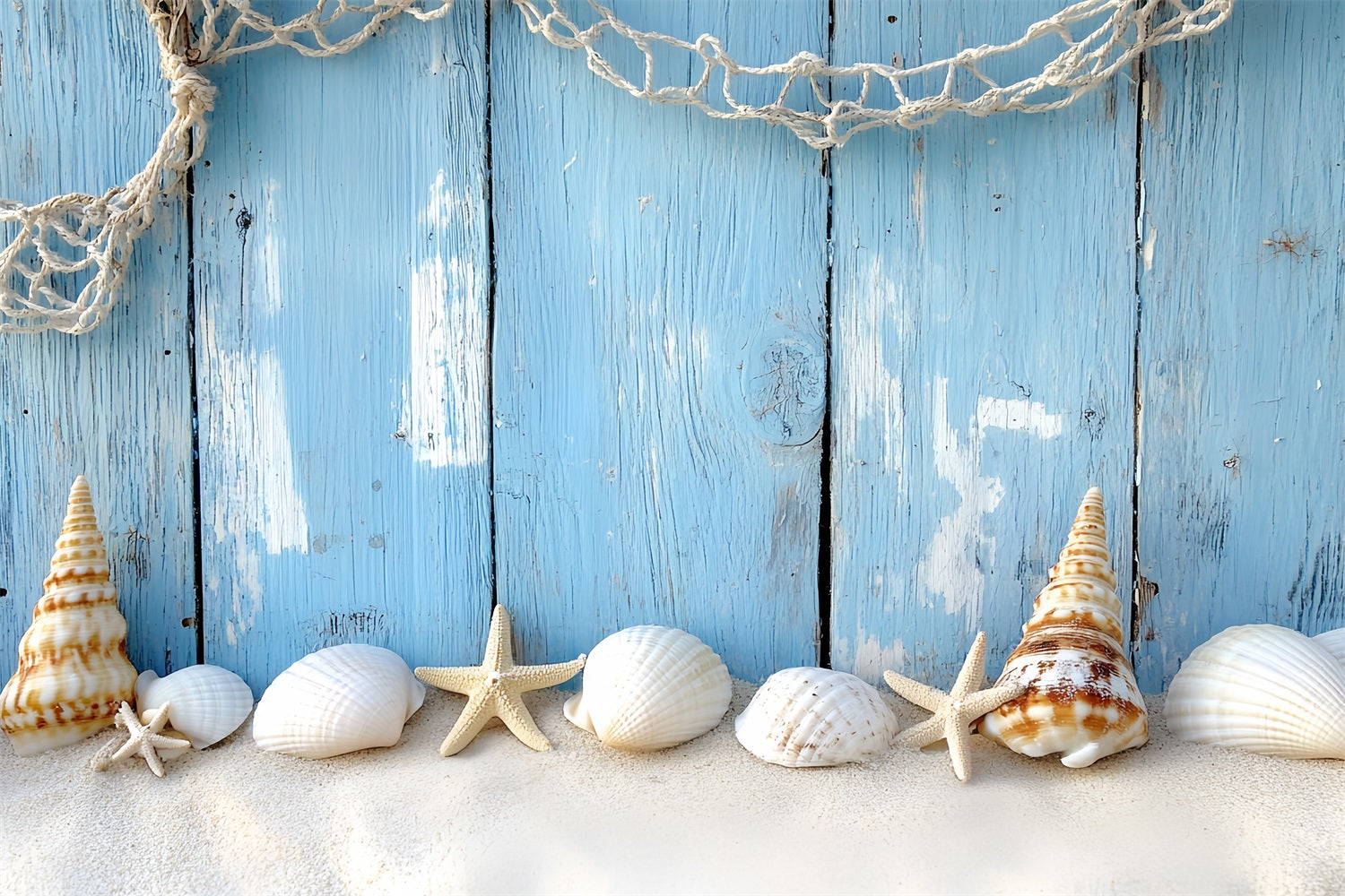 Toile de fond Vintage Bois Bleu Bord de Mer Photographie CSH4-295